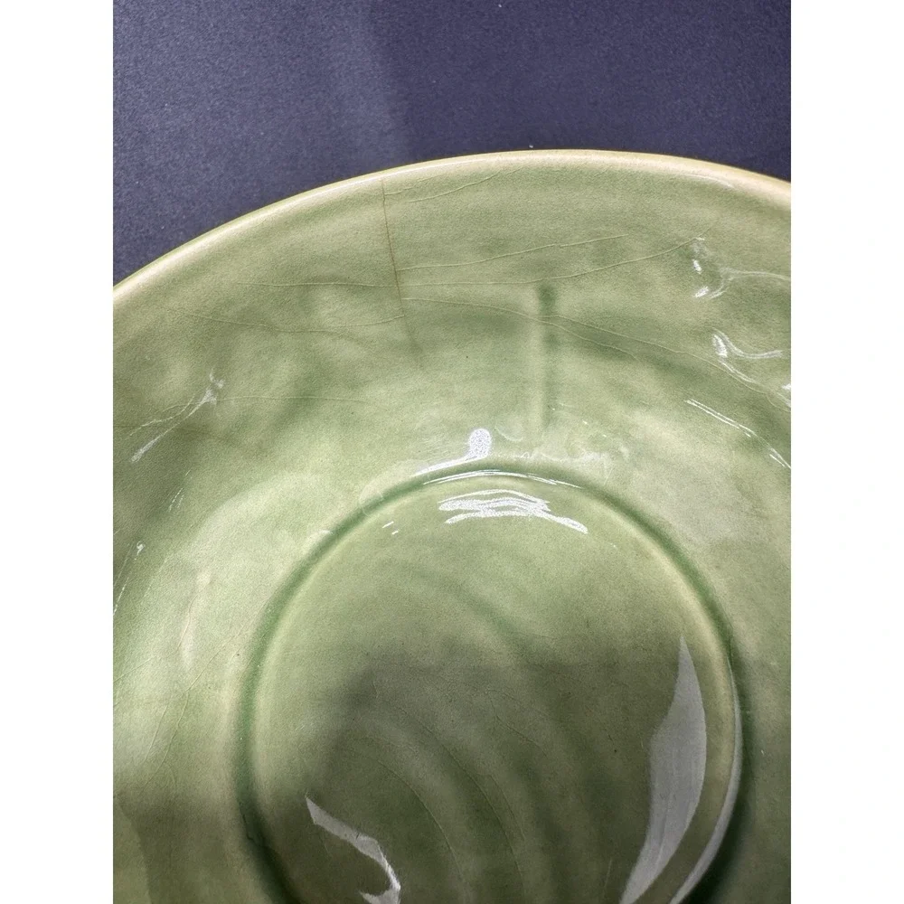Bordallo Pinheiro Dragonfly Green Majolica Coupe Cereal Bowls 2 Portugal Display